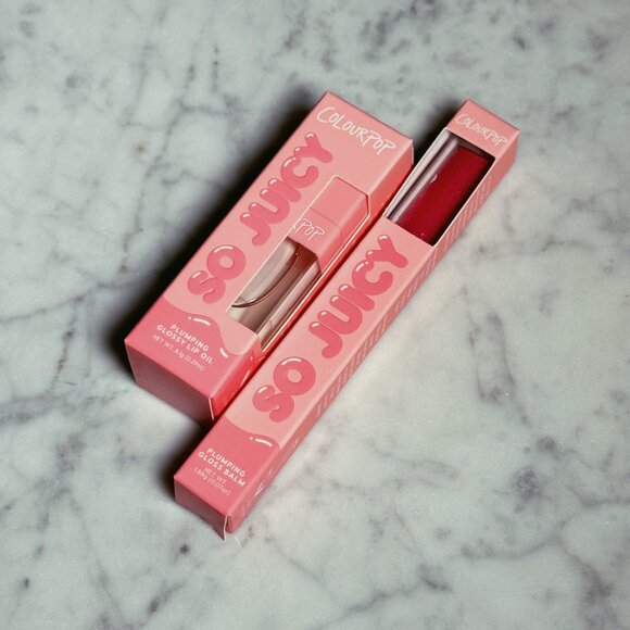 Colourpop So Juicy Plumping Glossy Lip Oil & Plumping Lip Balm Set | NEW MAKEUP - Picture 1 of 6